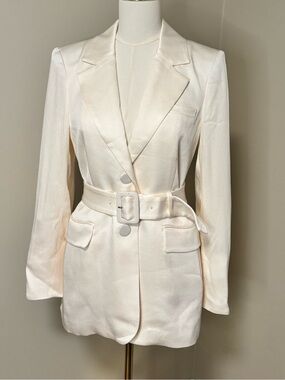 Veronica Beard Rynne Belted Dickey Jacket Dove NWT 6
